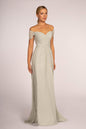 Off-the-Shoulder Chiffon Long Dress
