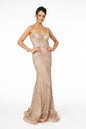 Glitter Sequin Mermaid Long Dress w/ Spaghetti Straps