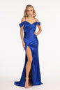 Sweetheart Satin Mermaid Dress w/ Pleated Waist and Slit