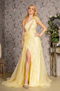 Asymmetric Feather Mesh Mermaid Long Dress w/ Detachable Waist Drape