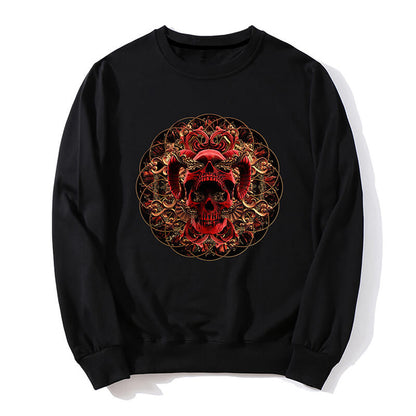 Goat Satan Cotton Skull Sweatshirt