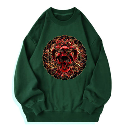 Goat Satan Cotton Skull Sweatshirt