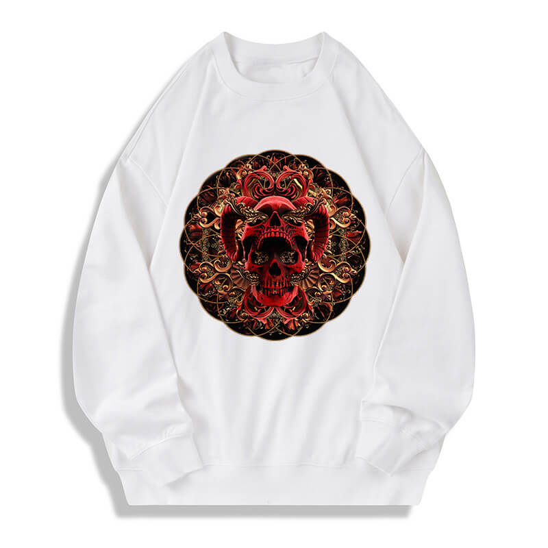 Goat Satan Cotton Skull Sweatshirt