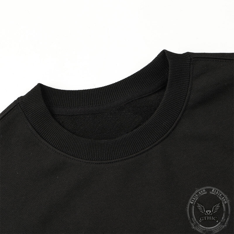 Goat Satan Cotton Skull Sweatshirt