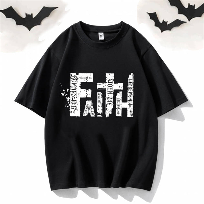God Faith Round Neck Short Sleeve T-shirt