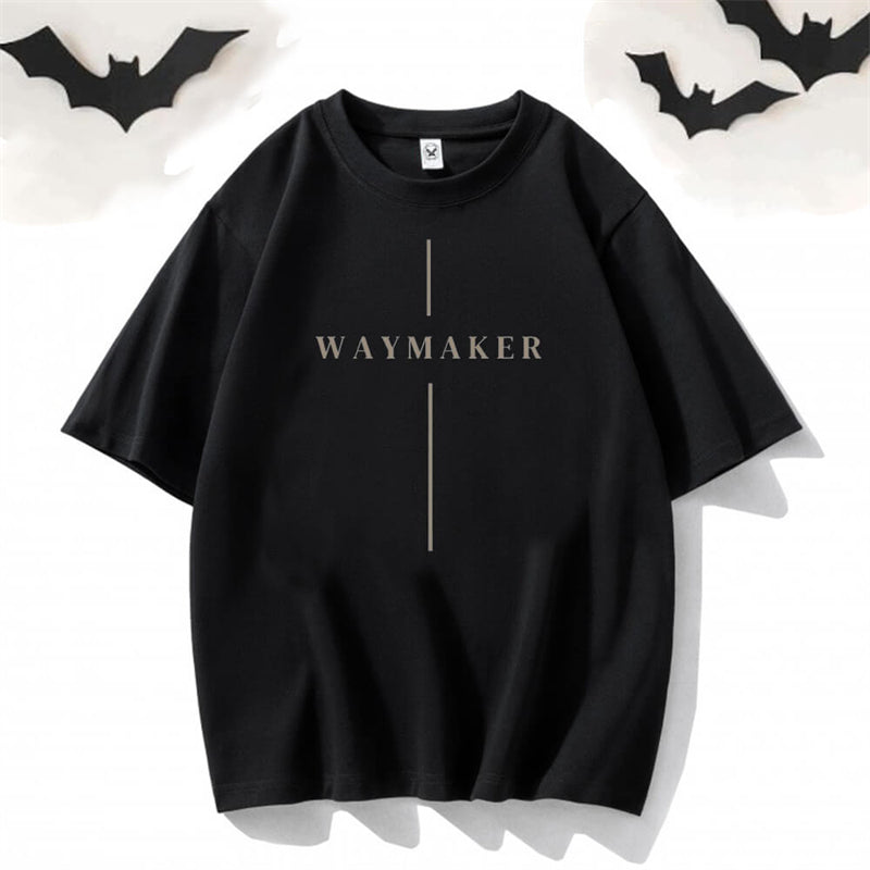 God Waymaker Round Neck Short Sleeve T-shirt
