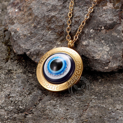 Gold Evil Eye Stainless Steel Necklace
