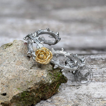 Gold Rose Stainless Steel Engagement Ring