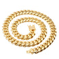 Golden Thick Cuban Chain Stainless Steel Necklace