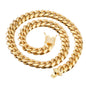 Golden Thick Cuban Chain Stainless Steel Necklace