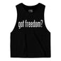 Got Freedom? Women's Flowy Racerback Crop