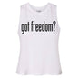 Got Freedom? Women's Flowy Racerback Crop