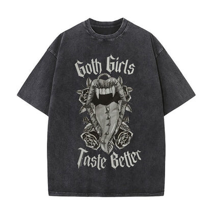 Goth Girls Taste Better Vintage Washed T-shirt