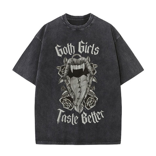 Goth Girls Taste Better Vintage Washed T-shirt