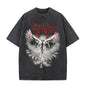 Goth Skull Graffiti Print Casual T-shirt
