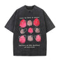 Goth Skull Graffiti Print Casual T-shirt