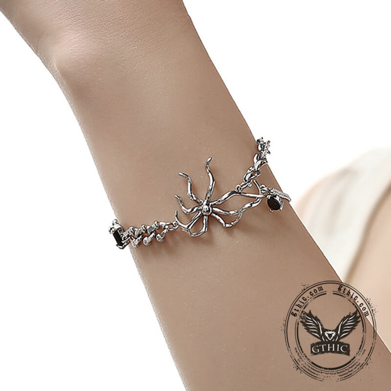 Goth Spider Alloy Animal Bracelet