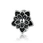 Gothic Black Flower Lotus Charm