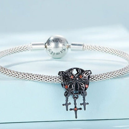 Gothic Black Moon Rose & Butterfly Charm Series