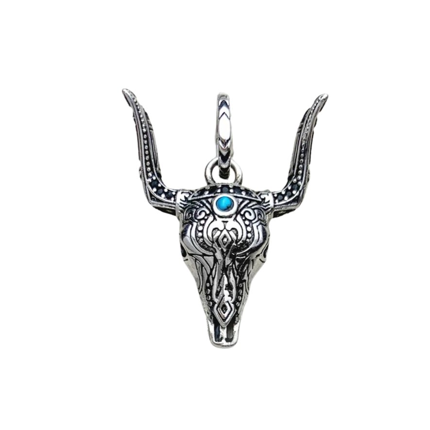 Gothic Bull Head Ethnic Pendant