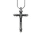 Gothic Cross Pave Diamond Sword Necklace
