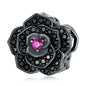 Gothic Flower Moon Bat & Vintage Style Hanging Beads