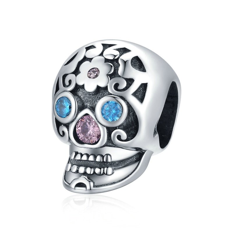 Gothic Hollow Skull and Cobweb Charms