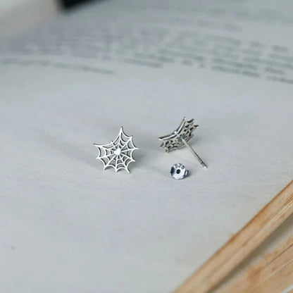 Gothic Style Retro Spider Web Stud Earrings
