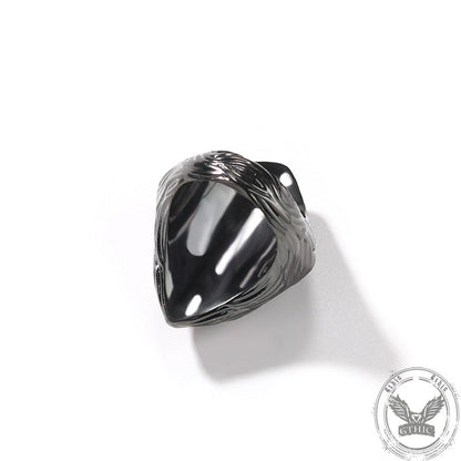 Gothic Alien Eye Brass Ring