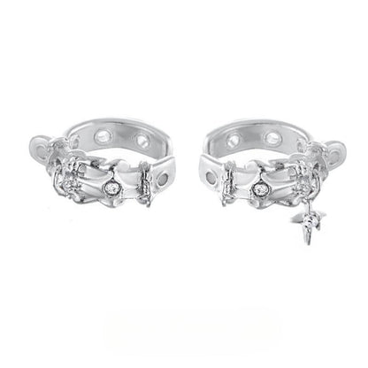 Gothic Belt Cross Copper Ear Cuff