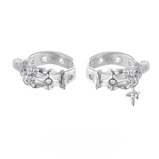 Gothic Belt Cross Copper Ear Cuff