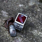 Gothic Cross Fleury Stainless Steel CZ Ring