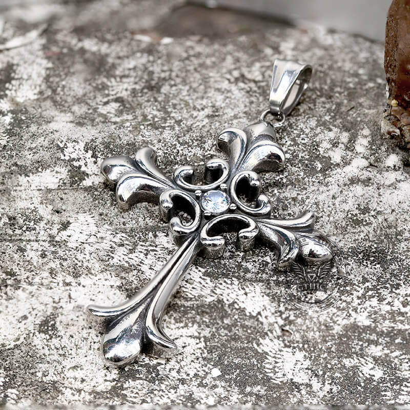 Gothic Cross Stainless Steel Pendant