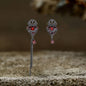 Gothic Crown Heart Chain Asymmetric Alloy Earrings
