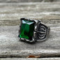 Gothic Crown Stainless Steel CZ Ring