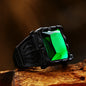 Gothic Crown Stainless Steel CZ Ring