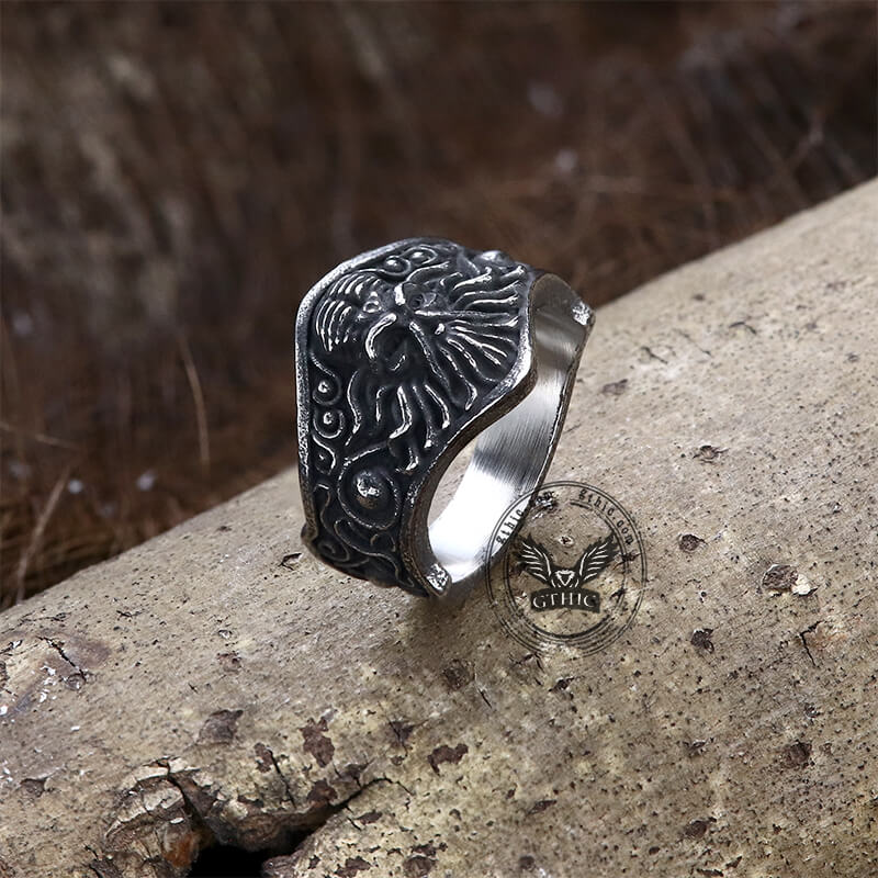 Gothic Octopus Stainless Steel Cthulhu Ring