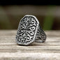 Gothic Pattern Stainless Steel Ring