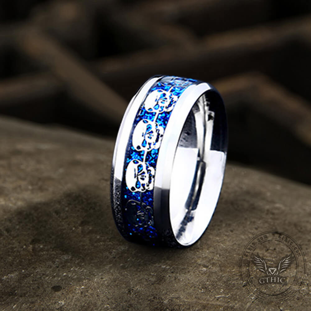 Gothic Skull Head Stainless Steel Rotatable Ring