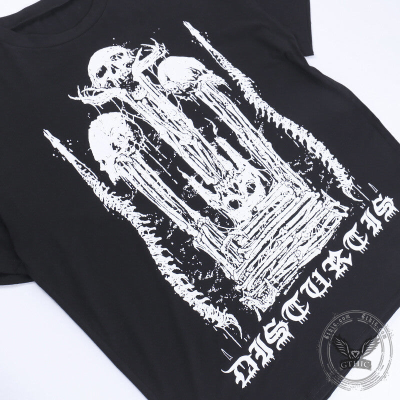 Gothic Skull Polyester T-Shirt Dress
