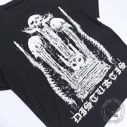 Gothic Skull Polyester T-Shirt Dress