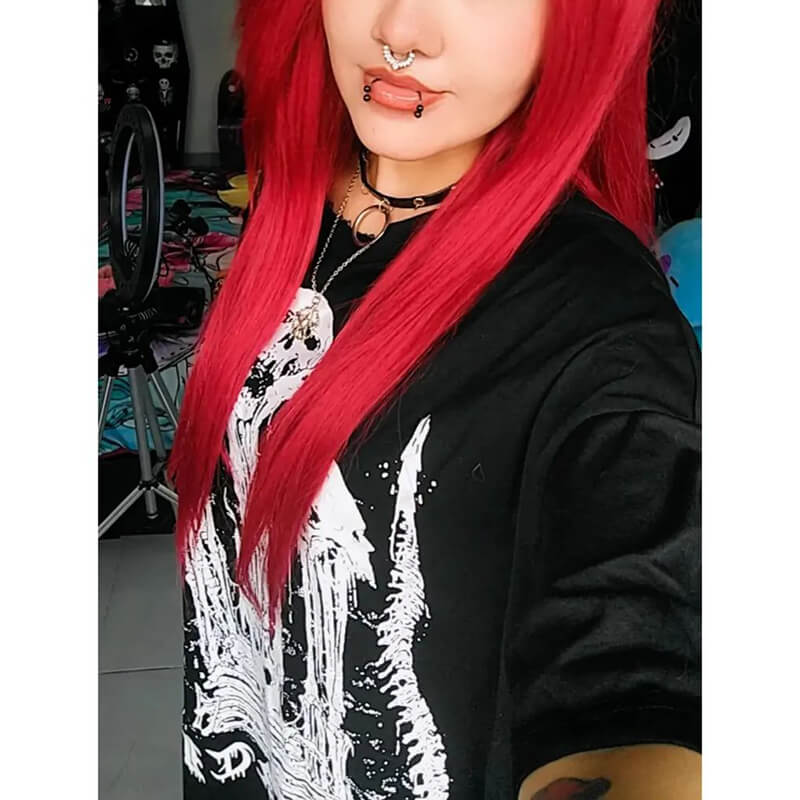 Gothic Skull Polyester T-Shirt Dress