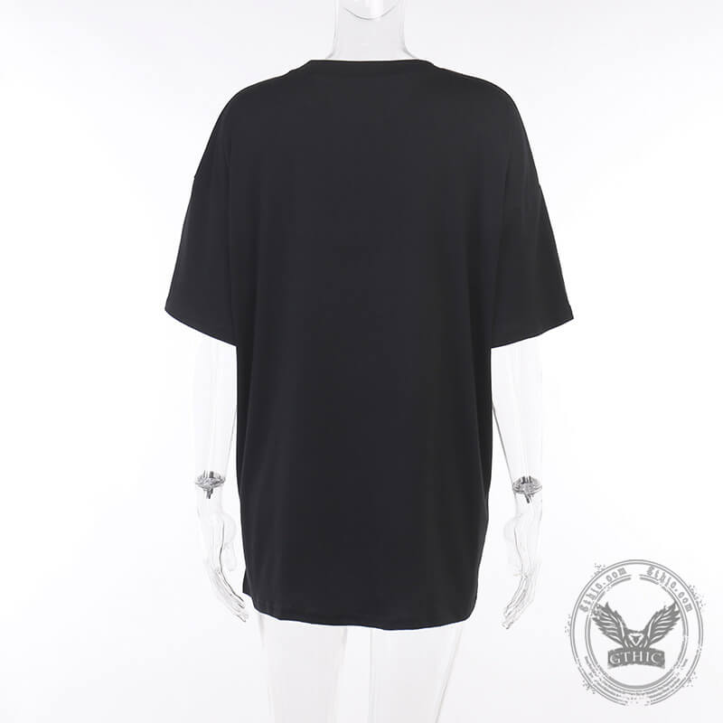 Gothic Skull Polyester T-Shirt Dress