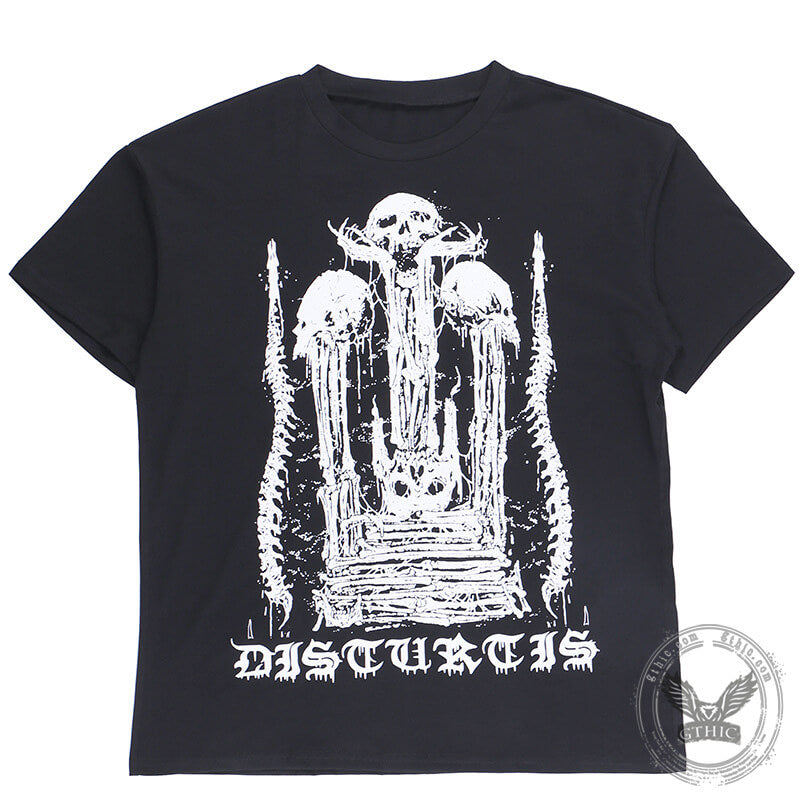 Gothic Skull Polyester T-Shirt Dress