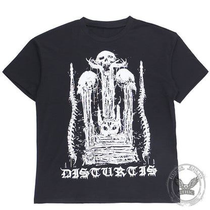 Gothic Skull Polyester T-Shirt Dress
