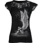 Gothic Skull Print Women’s Long T-shirt