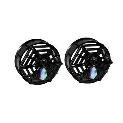 Gothic Spider Design Stainless Steel Ear Gauges