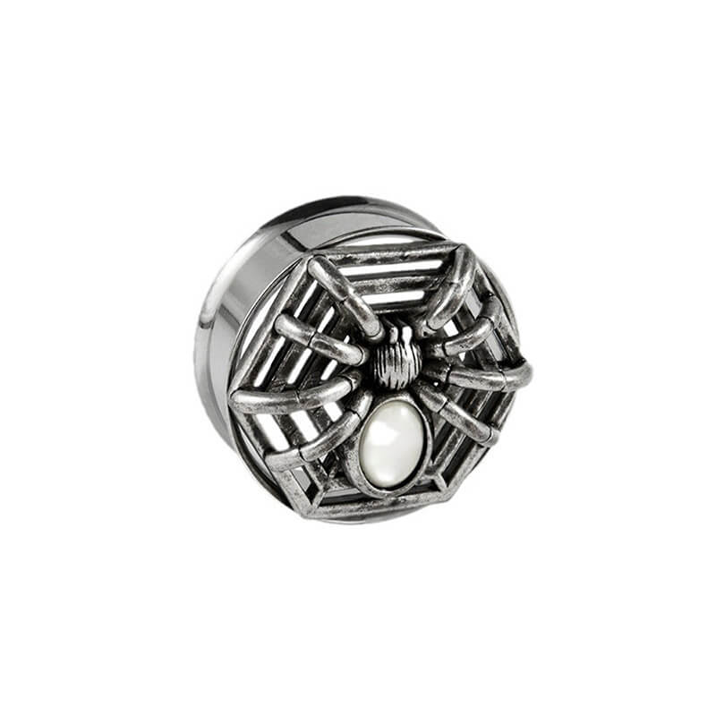 Gothic Spider Design Stainless Steel Ear Gauges