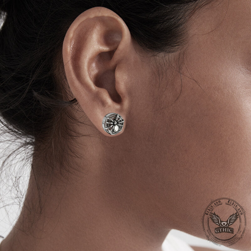 Gothic Spider Design Stainless Steel Ear Gauges