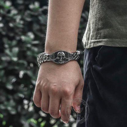 Gothic Stainless Steel Skull Bracelet